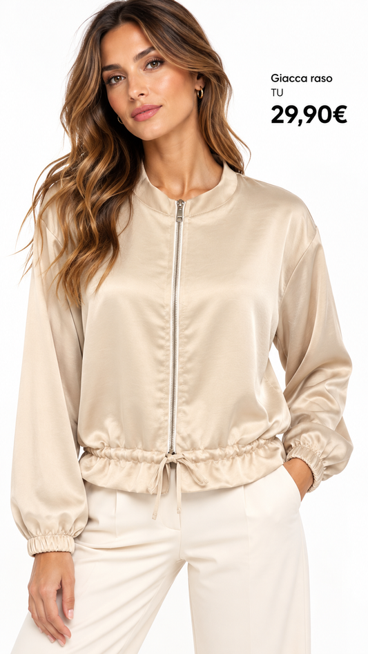 Bomber in raso con Coulisse