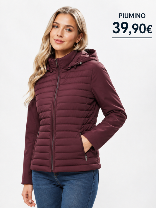 Piumino Slim con Cappuccio