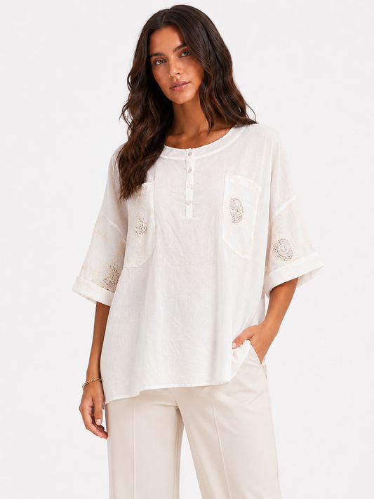 Blusa ricamata