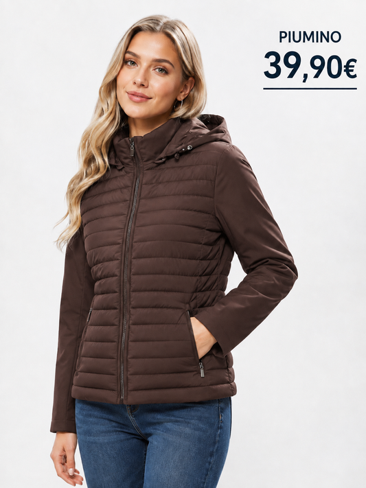 Piumino Slim con Cappuccio