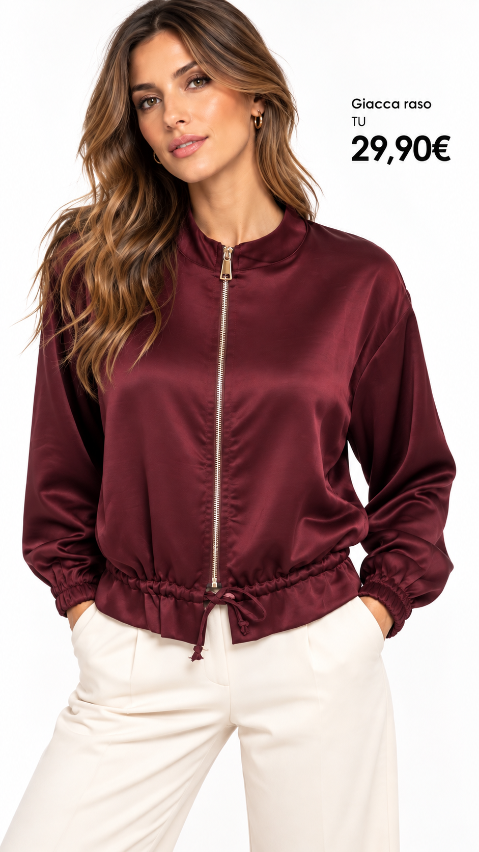 Bomber in raso con Coulisse