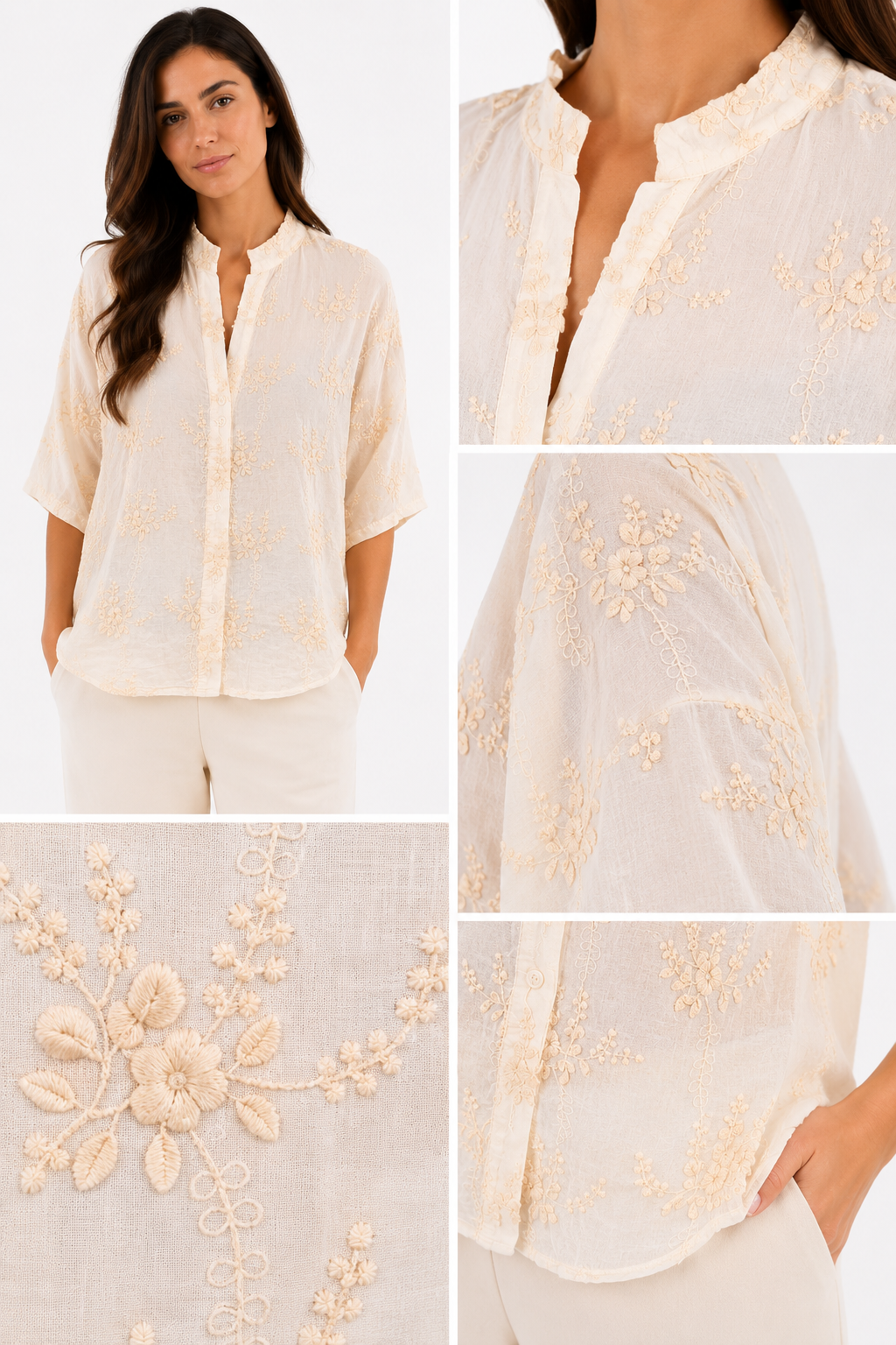 Blusa ricamata
