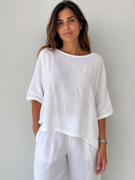 Blusa Lino con bottoni