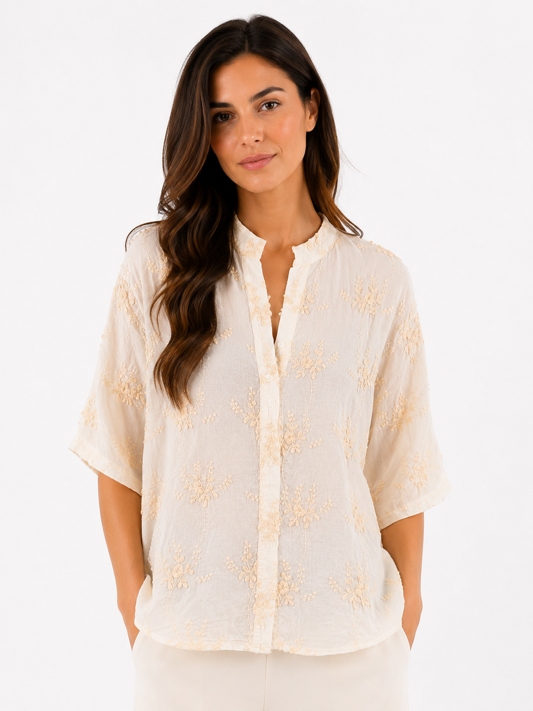 Blusa ricamata