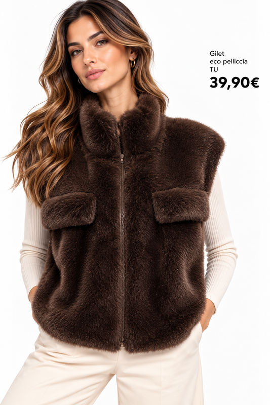 Gilet eco pelliccia