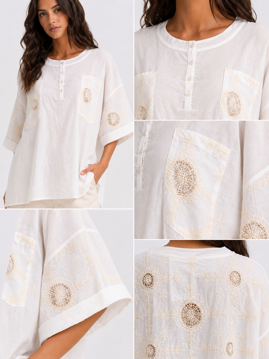 Blusa ricamata