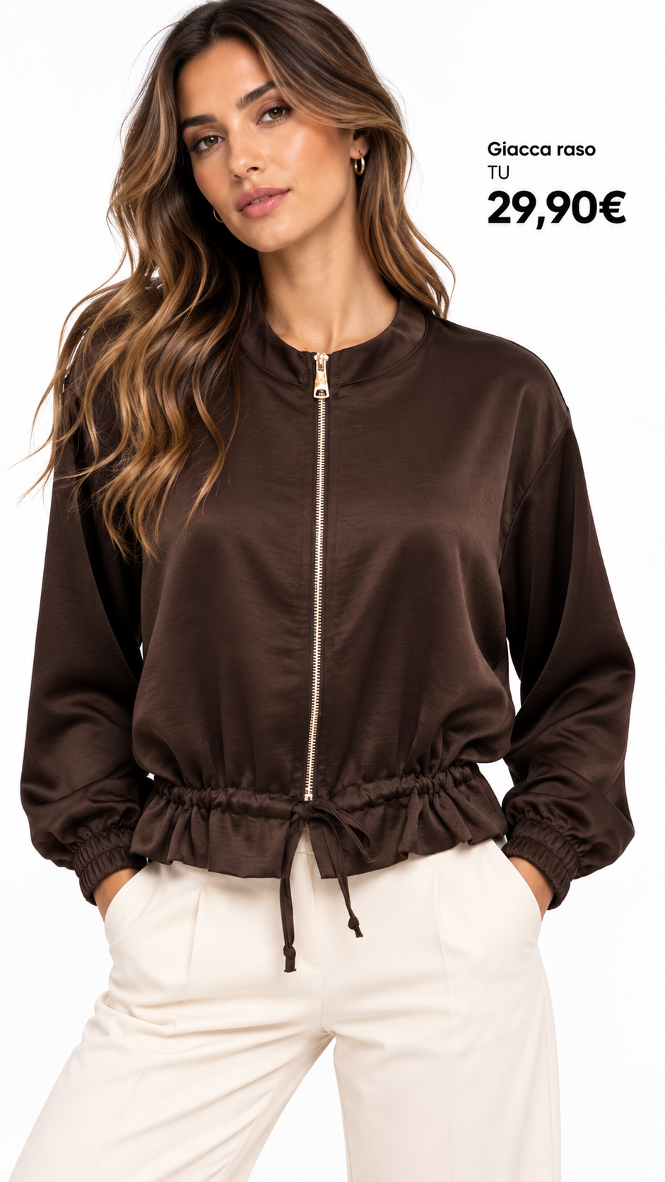 Bomber in raso con Coulisse